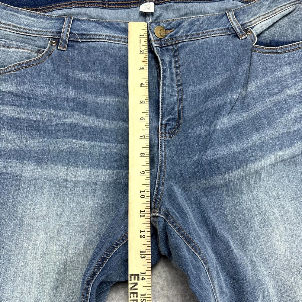 EST. 1946 Denim Jeans Women 20W Blue Stretch Curvy Skinny Leg Whisker Sculpting - Picture 4 of 11